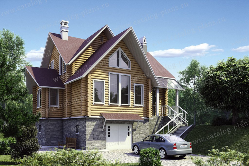 Проект жилой дом #10-30 материал - дерево, стиль норвежский