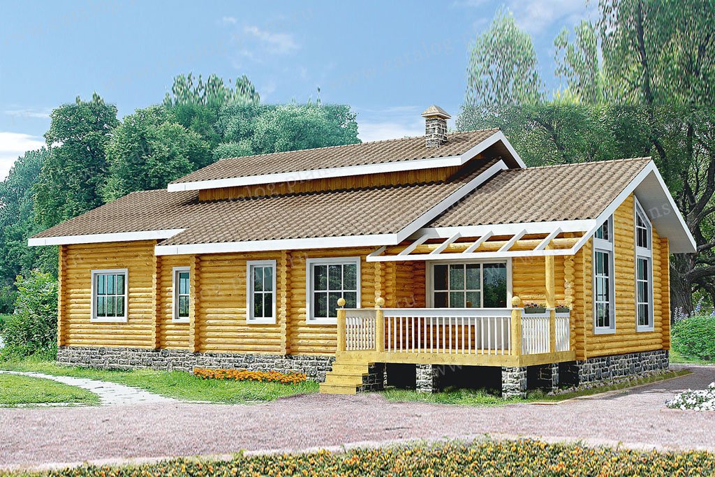 Проект жилой дом #10-11 материал - дерево, стиль шведский