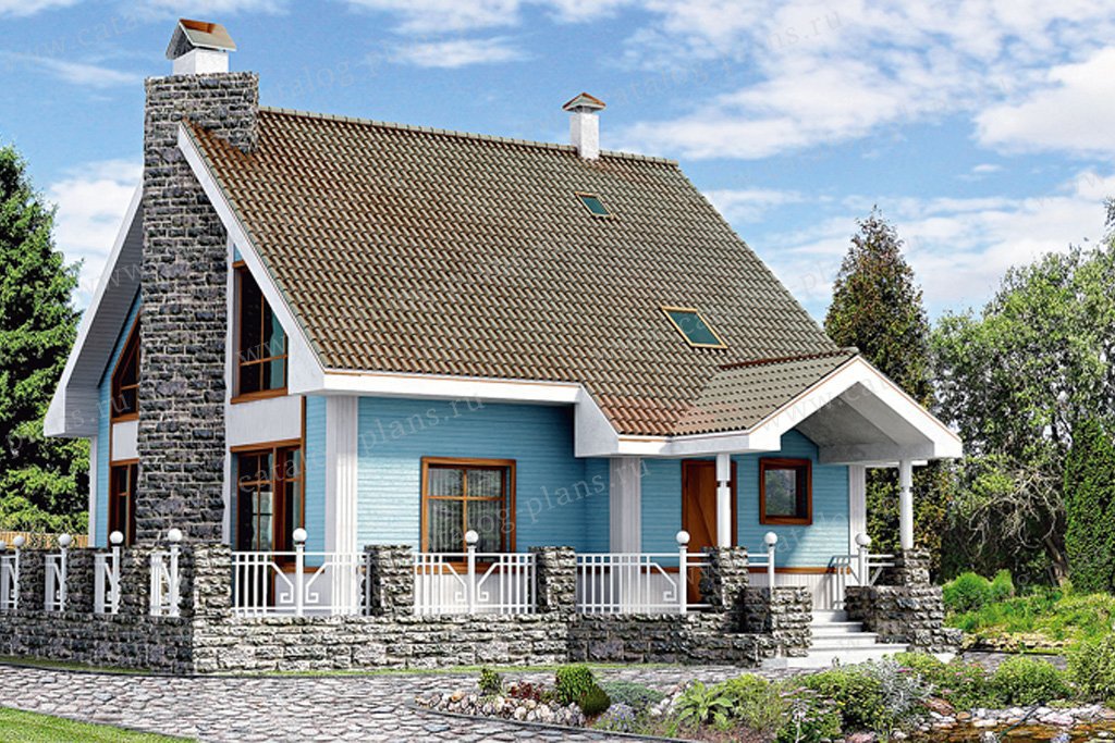 Проект жилой дом #10-28 материал - дерево, стиль норвежский