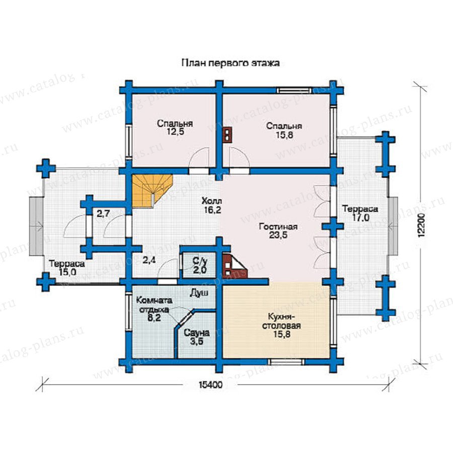 План 1-этажа проекта 10-09