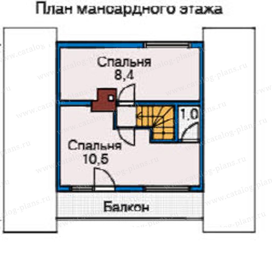 План 2-этажа проекта 10-65