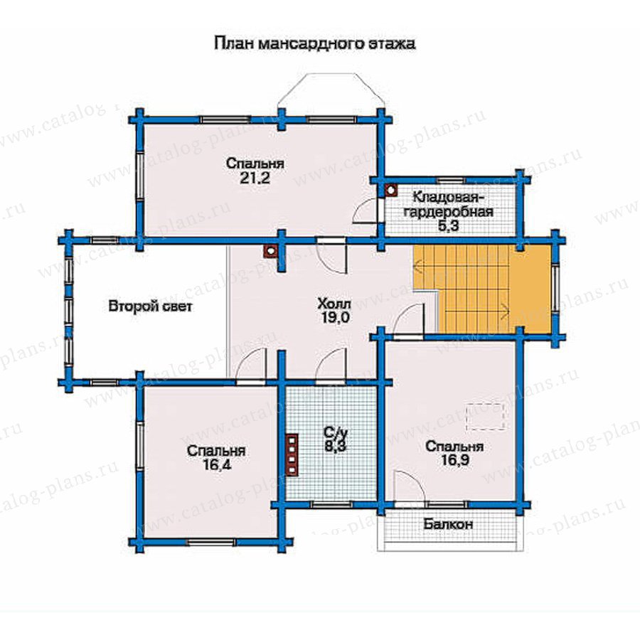 План 2-этажа проекта 10-90