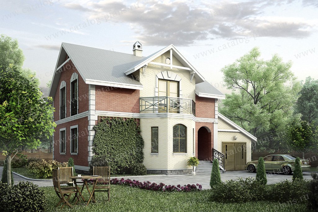 Проект жилой дом #50-11 материал - газобетон, стиль классический