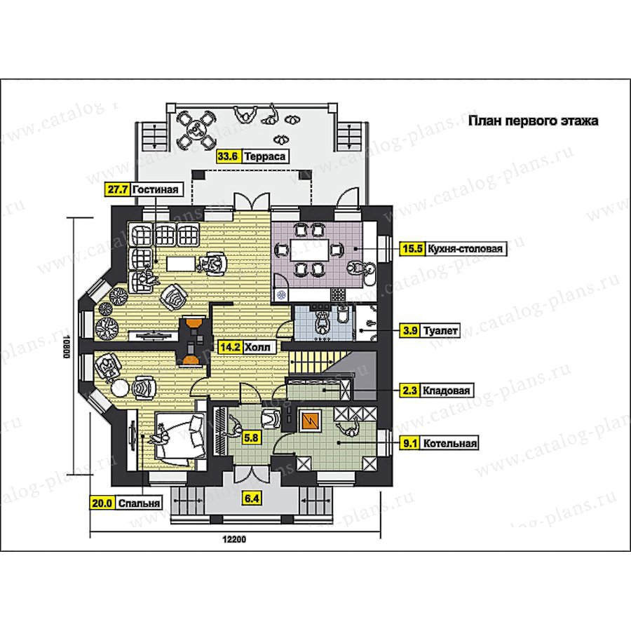 План 1-этажа проекта 49-89