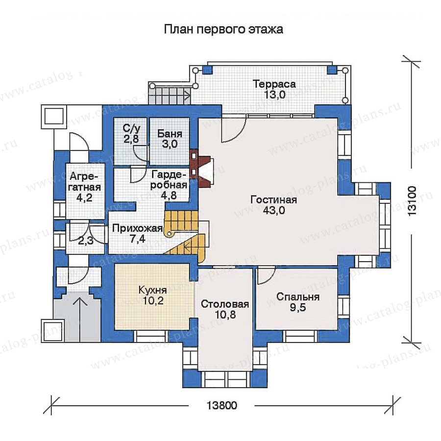 План 1-этажа проекта 51-96