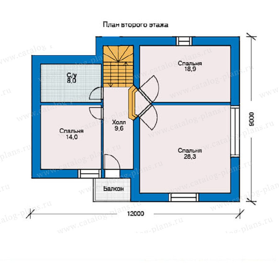План 2-этажа проекта 51-48