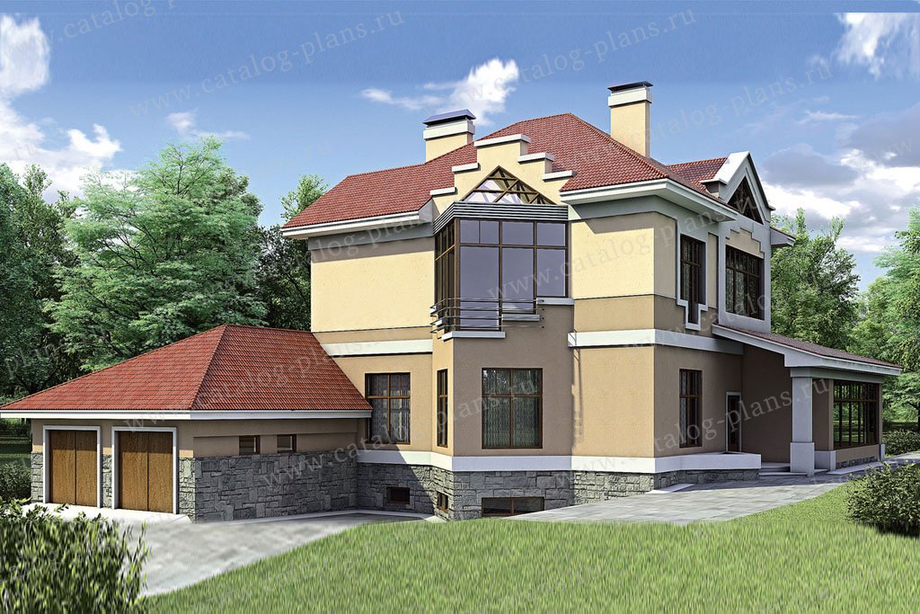 Проект жилой дом #52-20 материал - газобетон, стиль классический