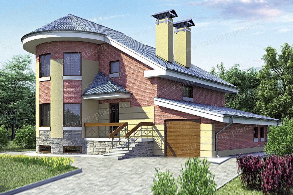 Проект жилой дом #52-52 материал - газобетон, стиль европейский