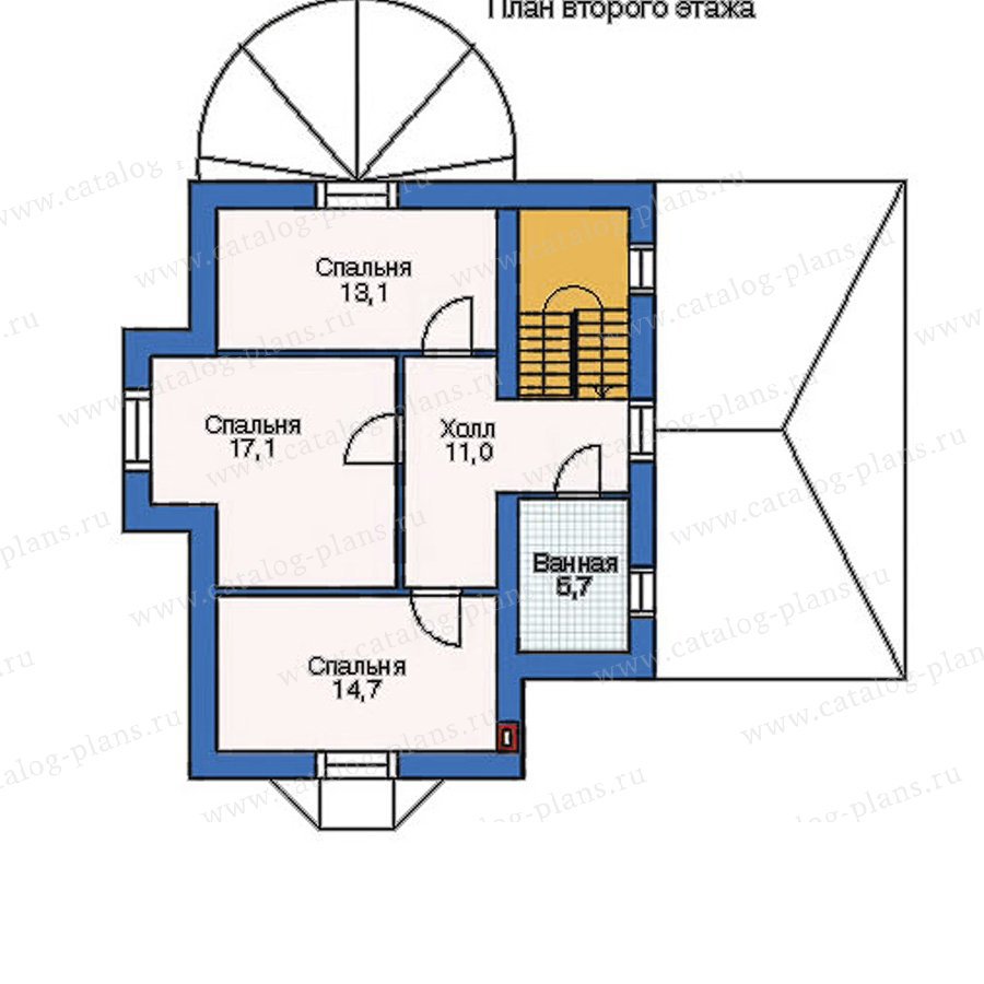 План 2-этажа проекта 52-34