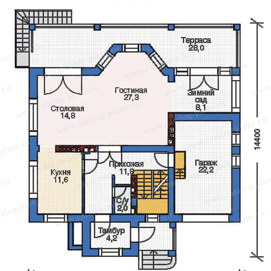 План 2-этажа проекта 52-96