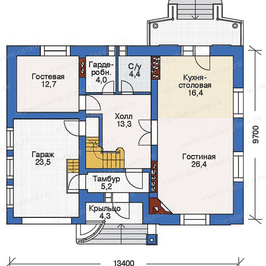 План 2-этажа проекта 53-73