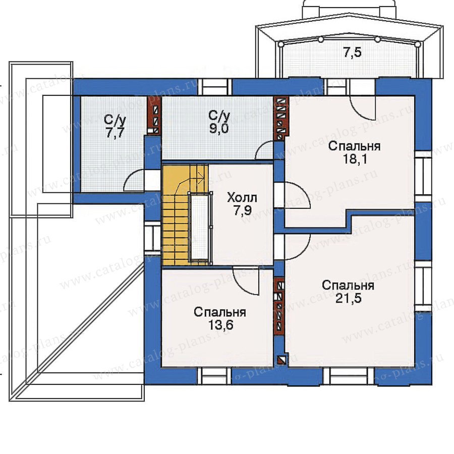 План 3-этажа проекта 53-73