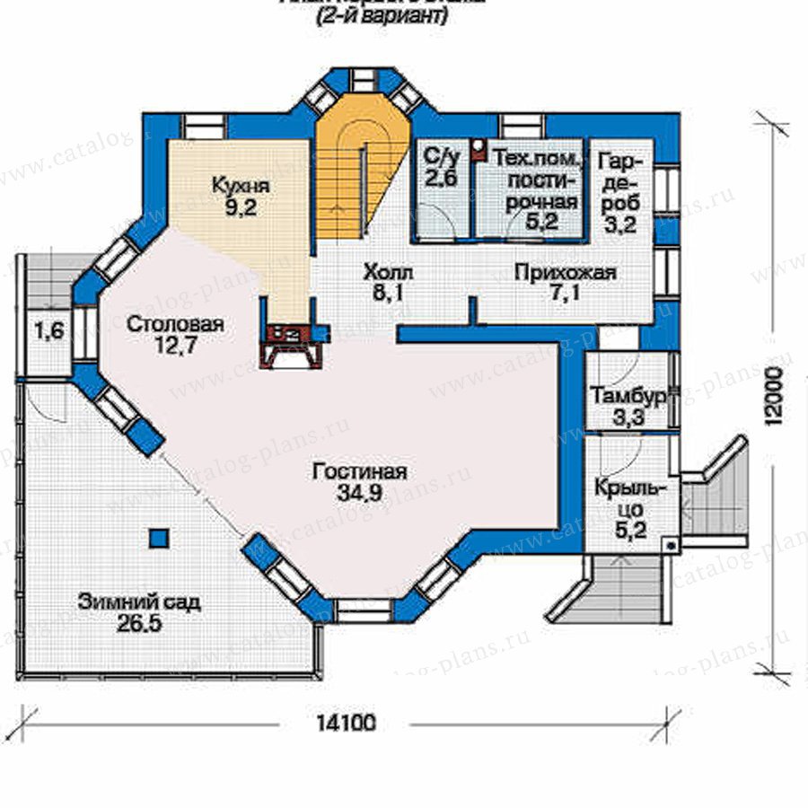 План 2-этажа проекта 53-78