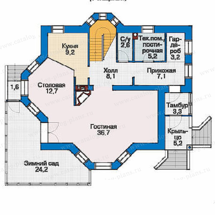 План 1-этажа проекта 53-78