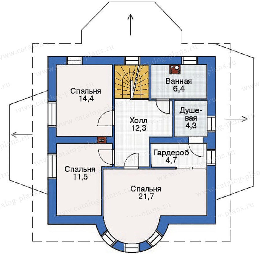 План 2-этажа проекта 54-13
