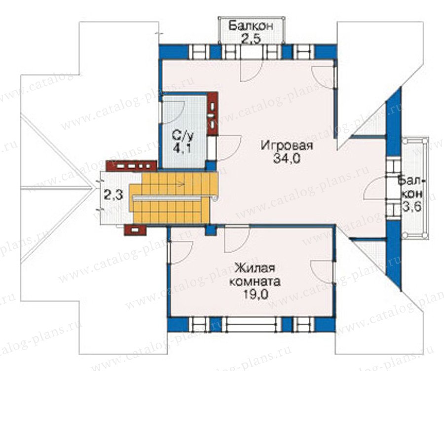 План 3-этажа проекта 55-04