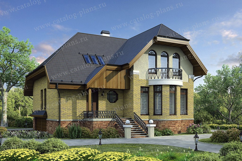 Проект жилой дом #55-00 материал - газобетон, стиль голландский