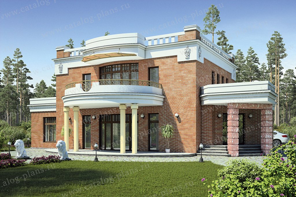 Проект жилой дом #55-48 материал - газобетон, стиль классический