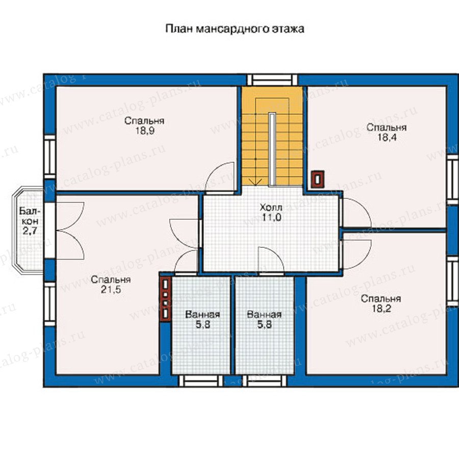 План 2-этажа проекта 55-07
