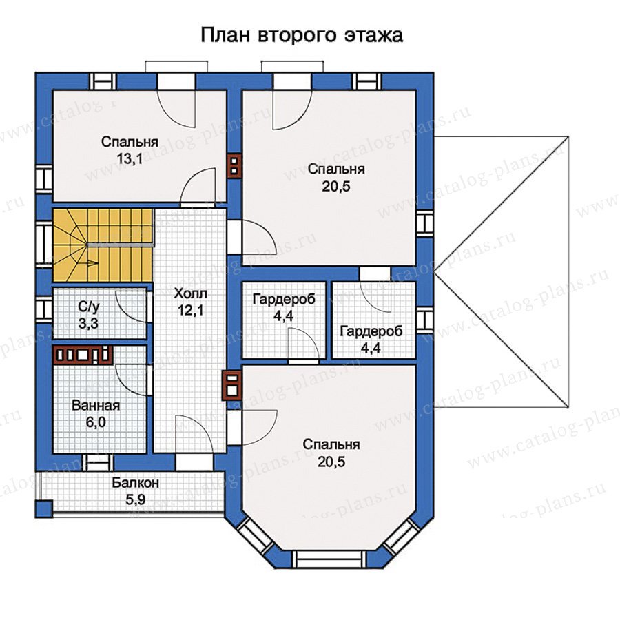 План 2-этажа проекта 57-01