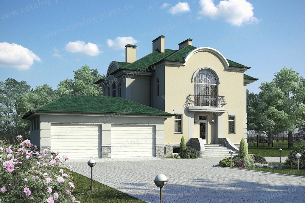 Проект жилой дом #59-78 материал - газобетон, стиль классический