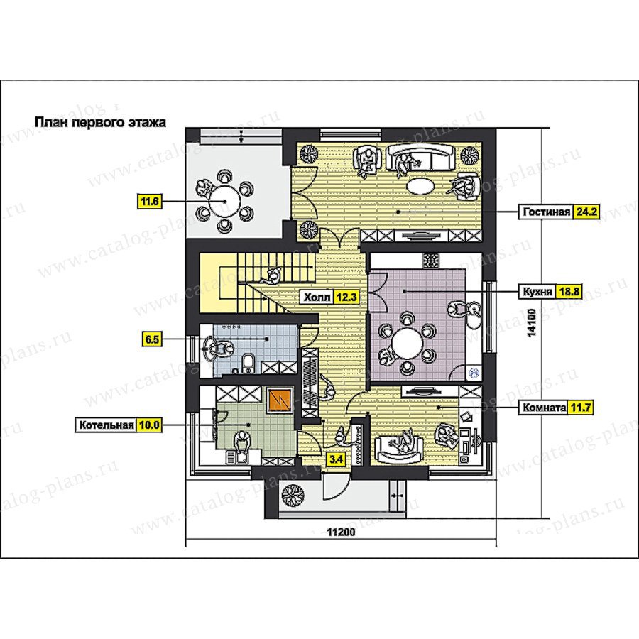 План 1-этажа проекта 59-73
