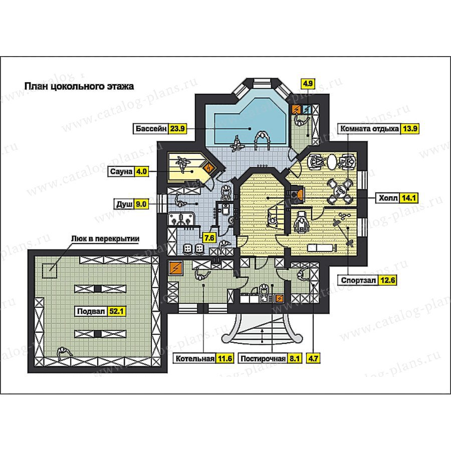 План 1-этажа проекта 59-78