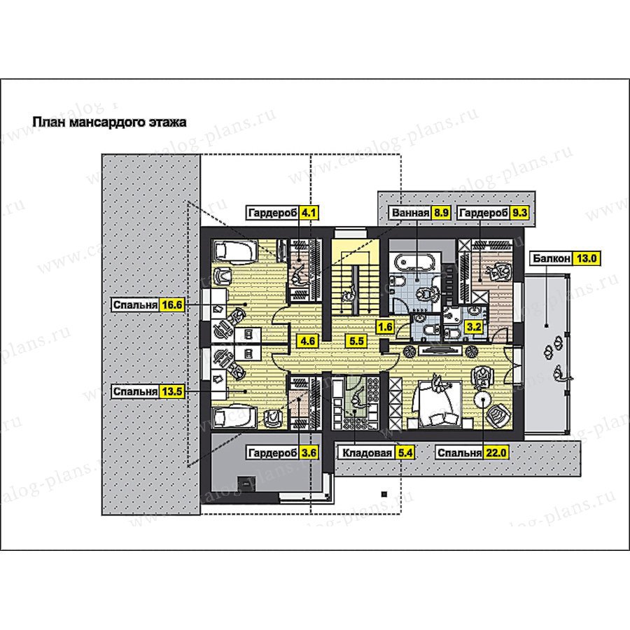 План 2-этажа проекта 59-71