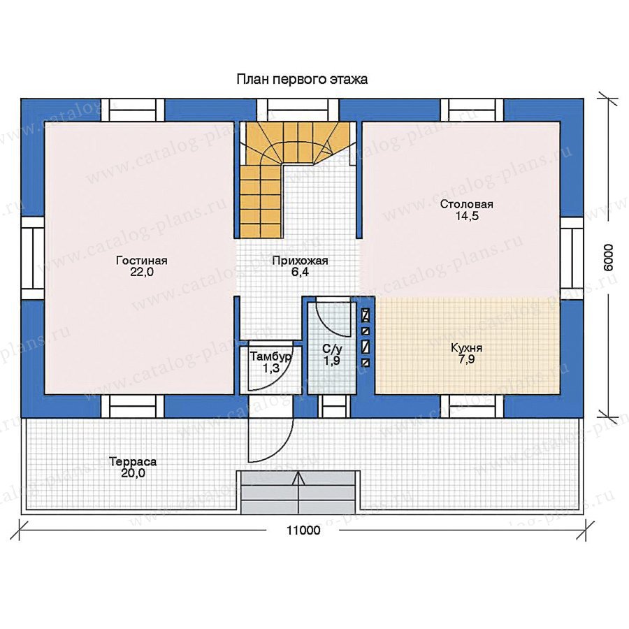 План 1-этажа проекта 35-39