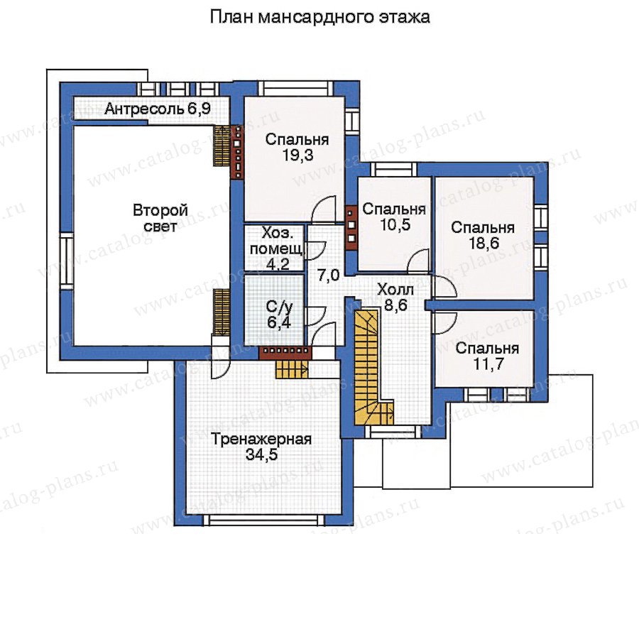 План 3-этажа проекта 35-83