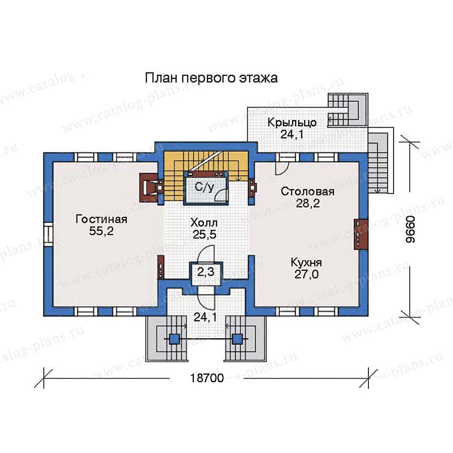 План 2-этажа проекта 35-80