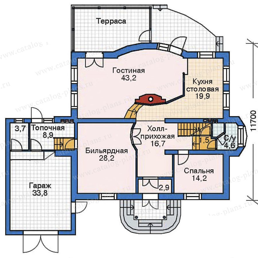 План 2-этажа проекта 35-30
