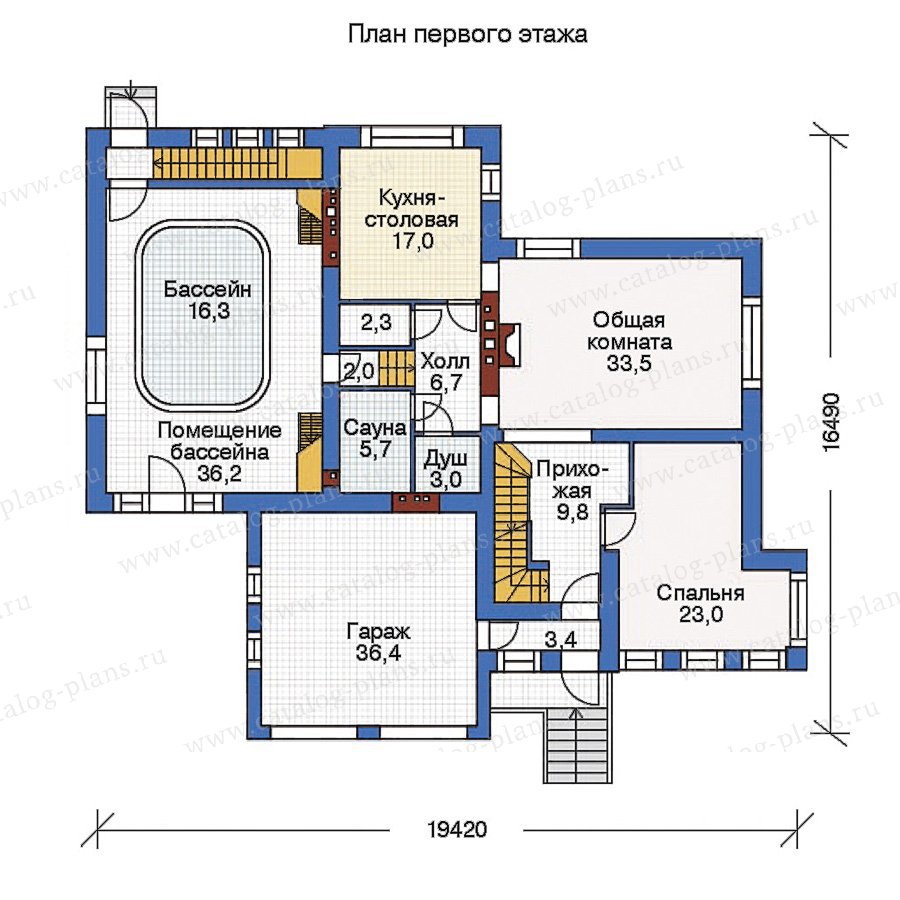План 2-этажа проекта 35-83