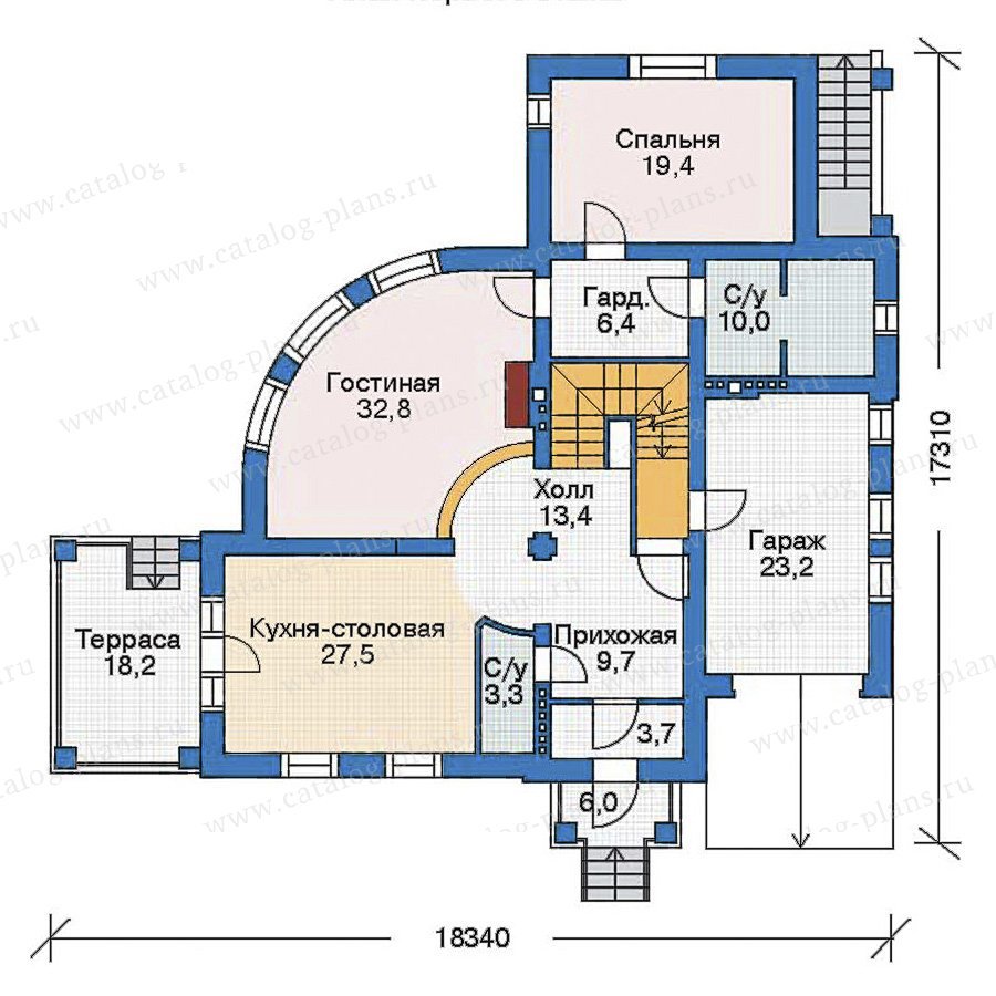 План 2-этажа проекта 35-88