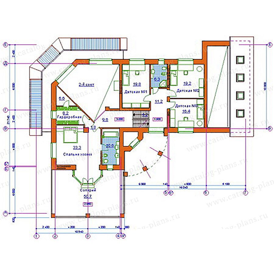 План 2-этажа проекта 34-08