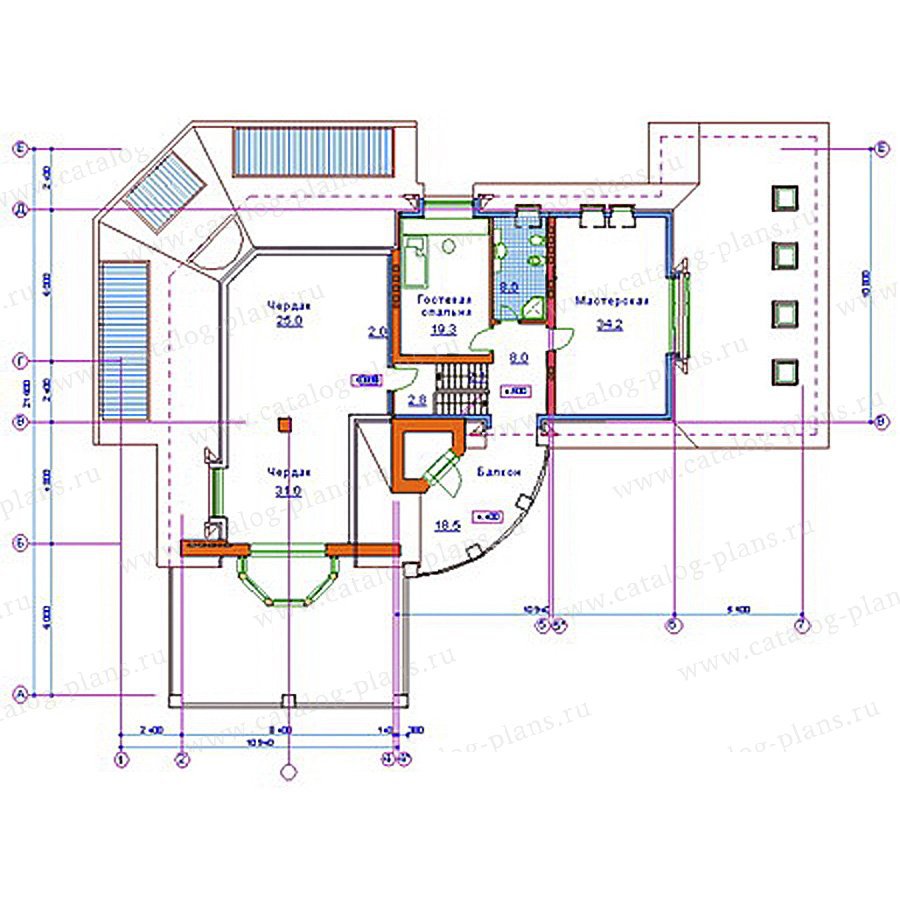План 3-этажа проекта 34-08
