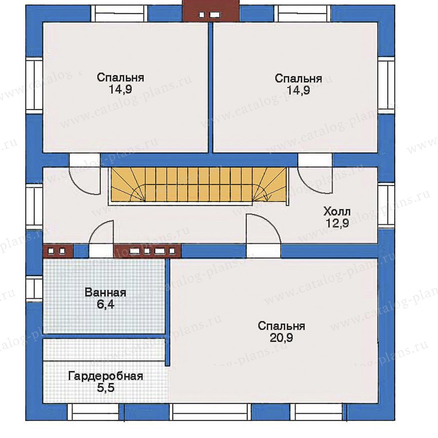 План 3-этажа проекта 34-61
