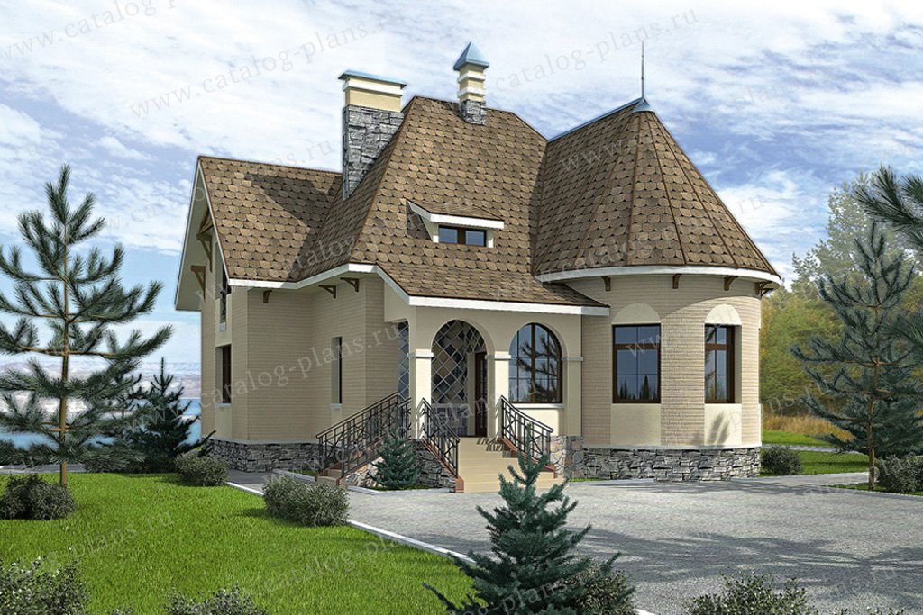 Проект жилой дом #34-45 материал - кирпич, стиль чешский