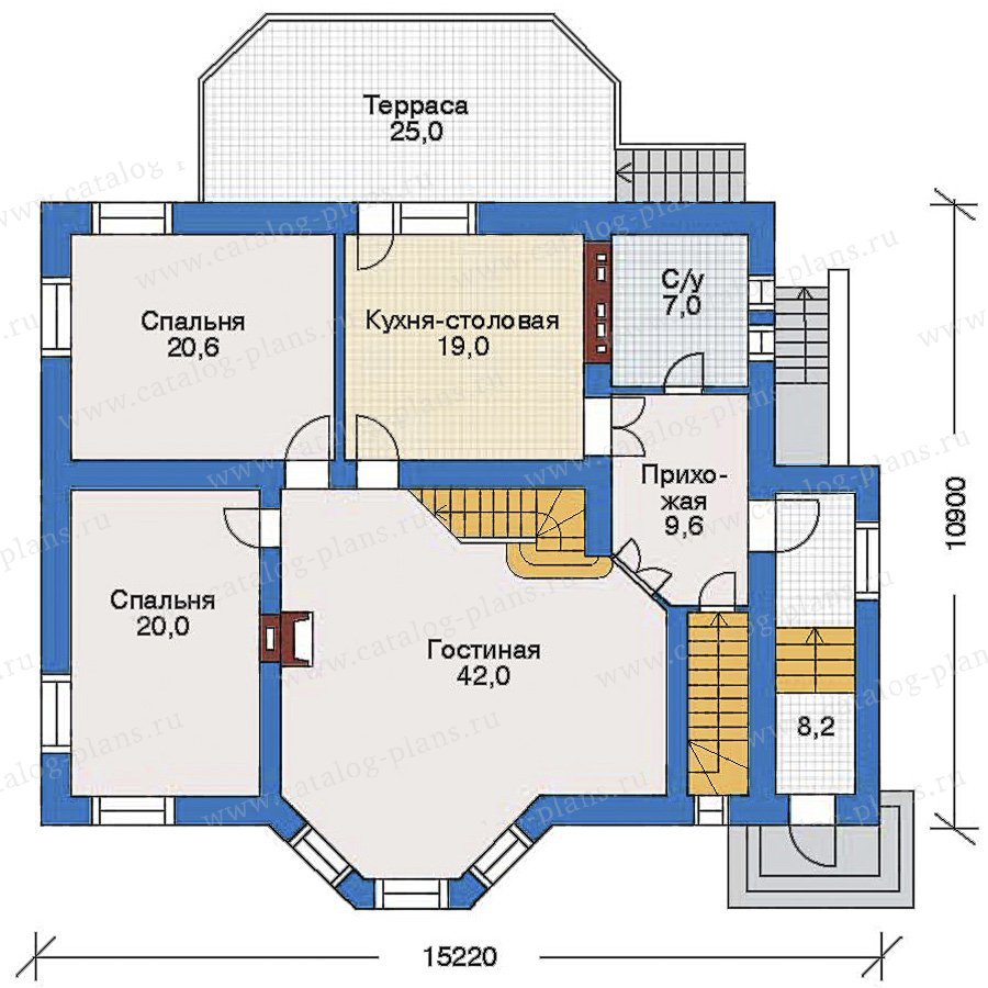 План 2-этажа проекта 34-86