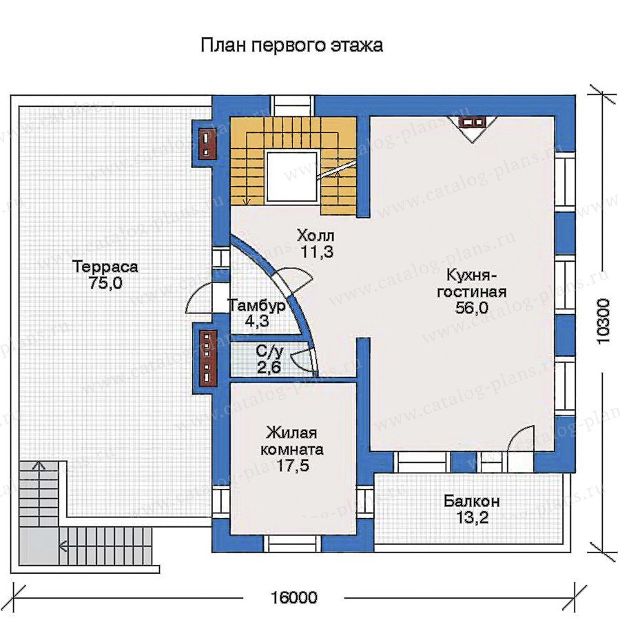 План 2-этажа проекта 34-84