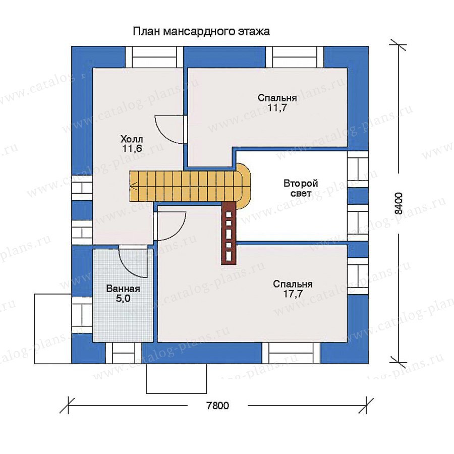 План 2-этажа проекта 33-70