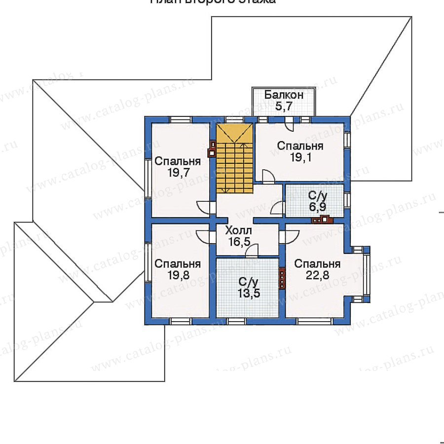 План 2-этажа проекта 33-45