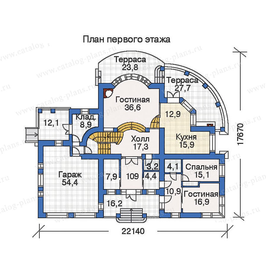 План 2-этажа проекта 33-76