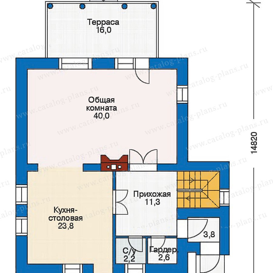 План 2-этажа проекта 30-46