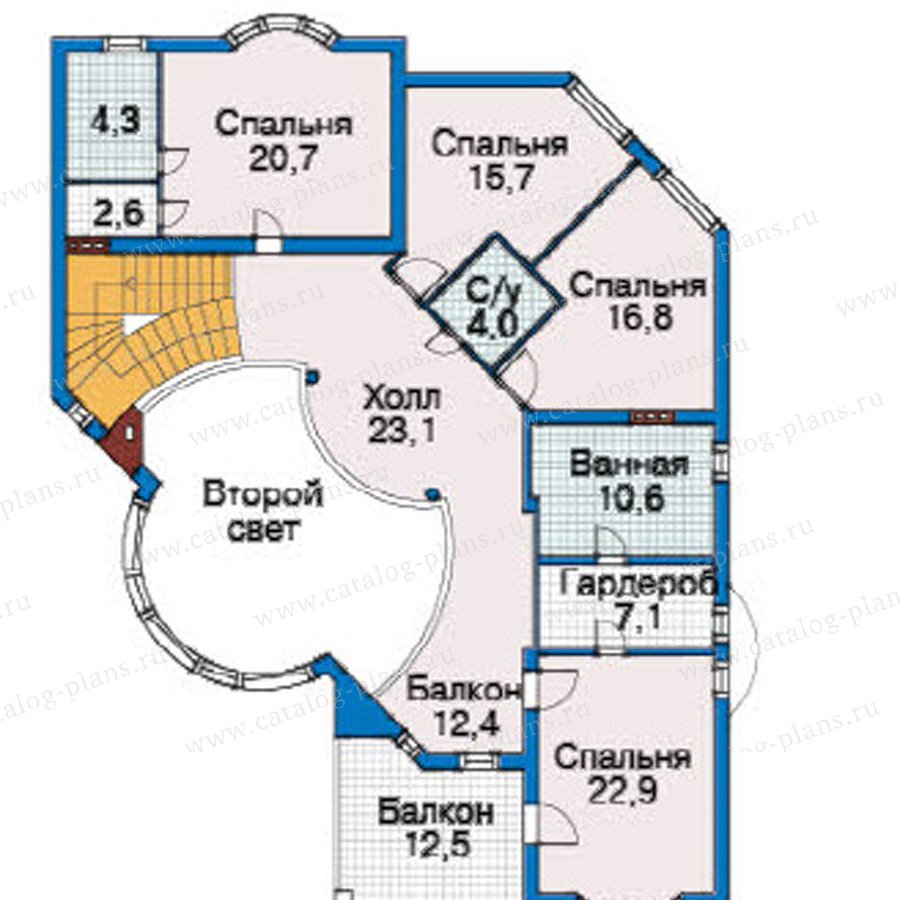 План 3-этажа проекта 31-23
