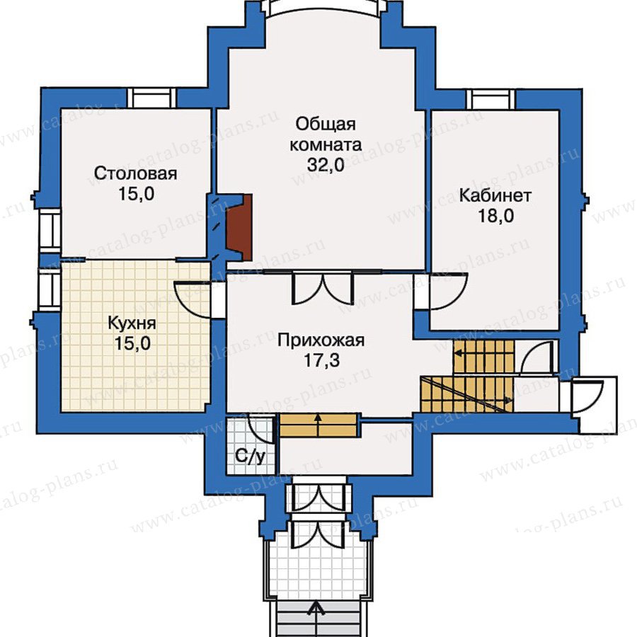 План 2-этажа проекта 30-43