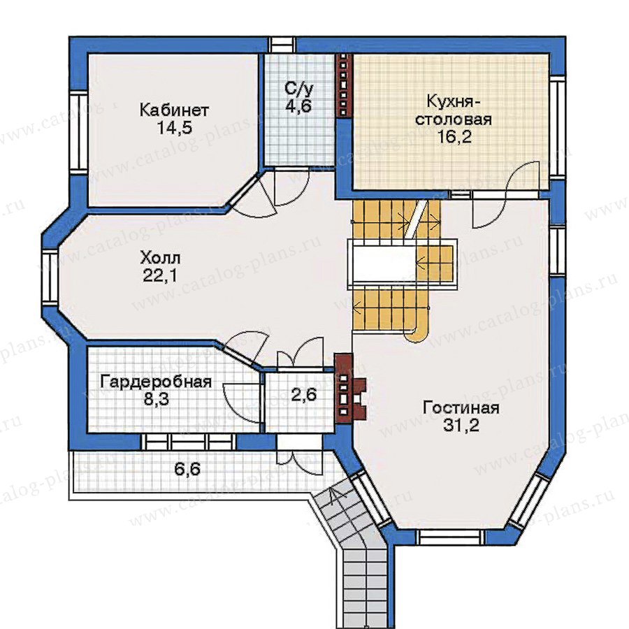 План 2-этажа проекта 32-21