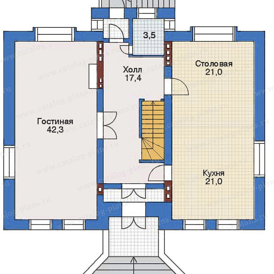 План 2-этажа проекта 32-36