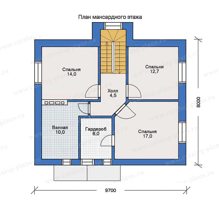 План 2-этажа проекта 32-32