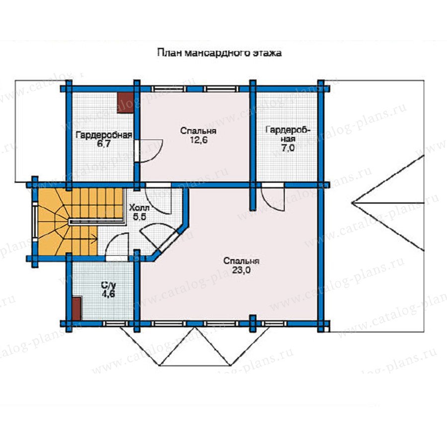 План 2-этажа проекта 12-12